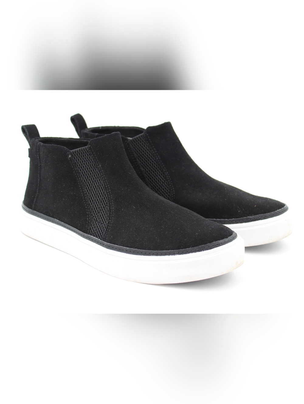 TOMS Bryce Black Suede Sneaker Booties Womens 9
